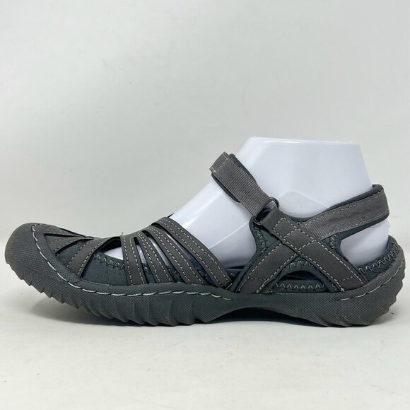 Jambu JSport Womens Poppy Gray Strappy Closed Toe Sandal Size‎ 8M - Picture 6 of 9